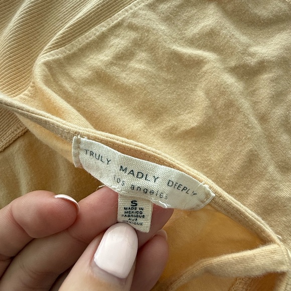 Yellow Racerback/Crossback Spaghetti Strap Tank Top - Picture 4 of 7